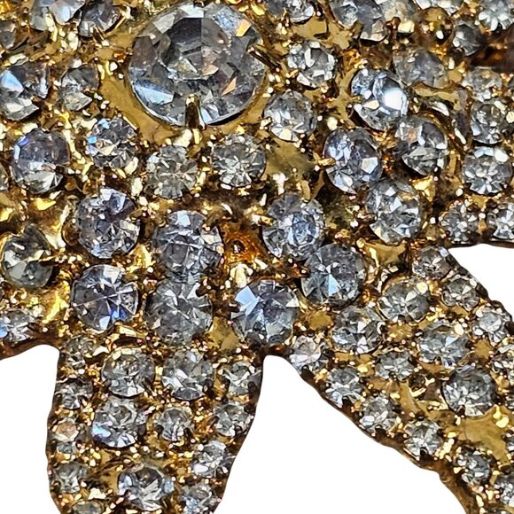 Dorothy Bauer Brooch 8Point Star Gold Tone Rhinestone Beachy Boho Chic Elegance - Picture 14 of 16